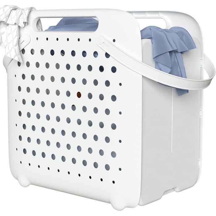 45L paniers à linge pliables plastique - Corbeille rangement portable respirante