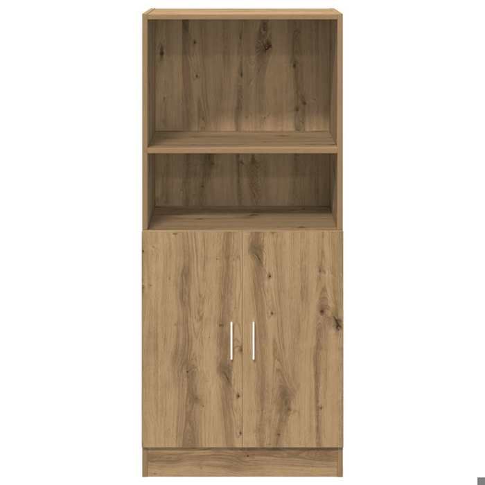 Armoire de cuisine chêne artisanal - WIENS - 57x415x1315 cm - Brun - Bois dingénierie - Grand espace de rangement
