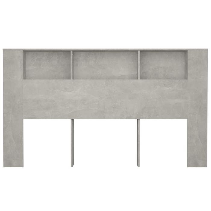 Accessoire lit avec rangement Gris - LEMON® Armoire de tête de lit - gris béton - 180x18 5x104 5cm 370 - Soldes