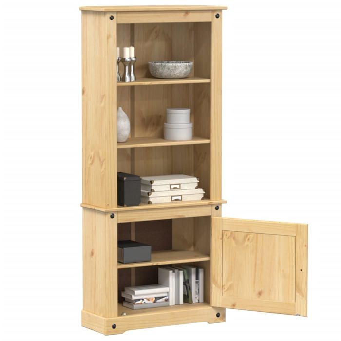 NEW 2026 Buffet haut 1 PC MODERNE Highboard Corona 74x38x170 cm bois de pin massif L3349