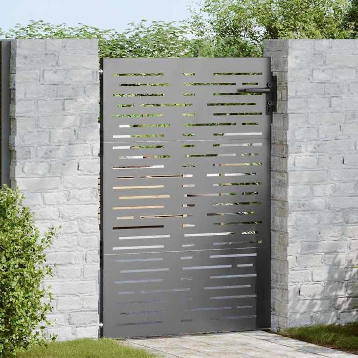 Noir Portillon - Porte de Jardin Noir 85x125 cm Acier peint par poudre C24567