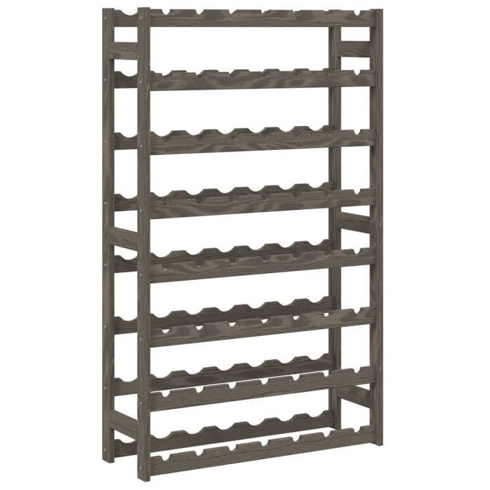 Casier à bouteilles 1 piècePorte-Bouteilleset résistant aux intempéries pour 56 bouteilles gris bois pin solide qte10w13