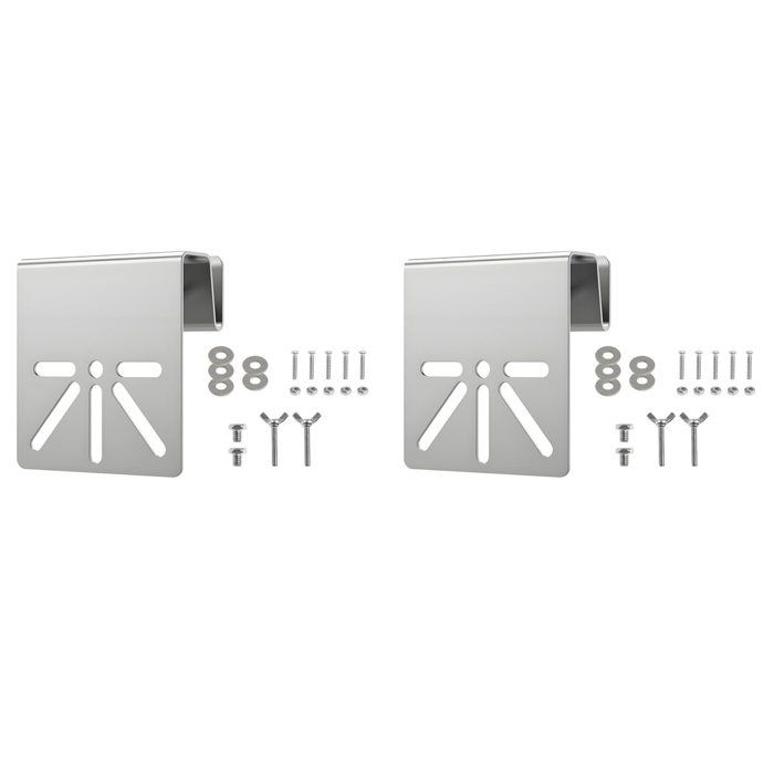 2X Support de Gouttière en Métal pour Caméra de Sécurité Solaire Murale S340 pour Extérieur Antirouille Vis Sans Perçage.
