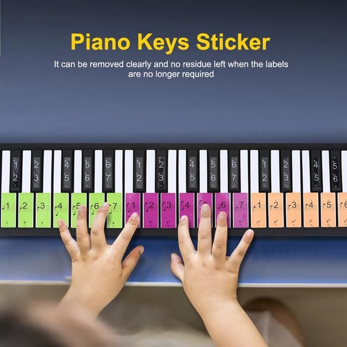 Akozon Stickers pour Piano Clavier 88 Touches - Autocollants des
