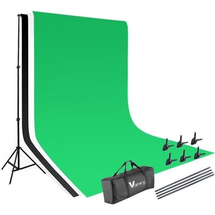 Fond Photo 200x300cm Kit éclairage Studio Photo Complet - Softboxes, Parapluies, Fond 200x300cm - Professionnel Studio Photo Professionnel