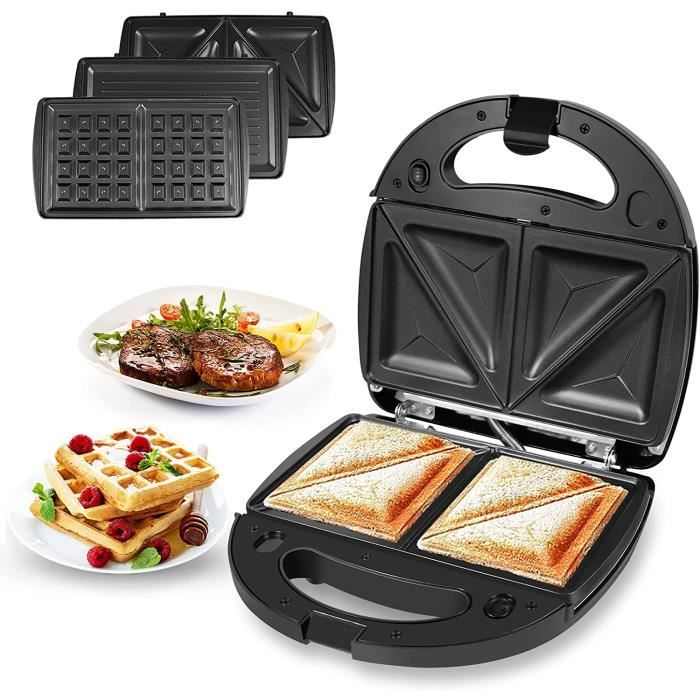 Breville DuraCeramic Presse à Sandwichs Et Paninis 2 Tranches - Appareil Croque-Monsieur Café-Style En Acier Inoxydable VST071X