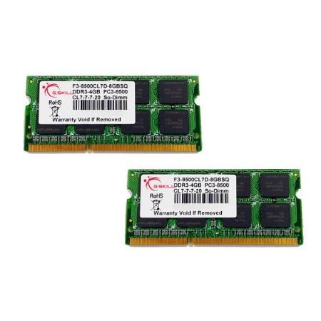 Vente Memoire PC G.Skill SODIMM 8 Go (Kit 2x 4 Go) DDR3-SDRAM PC… pas cher