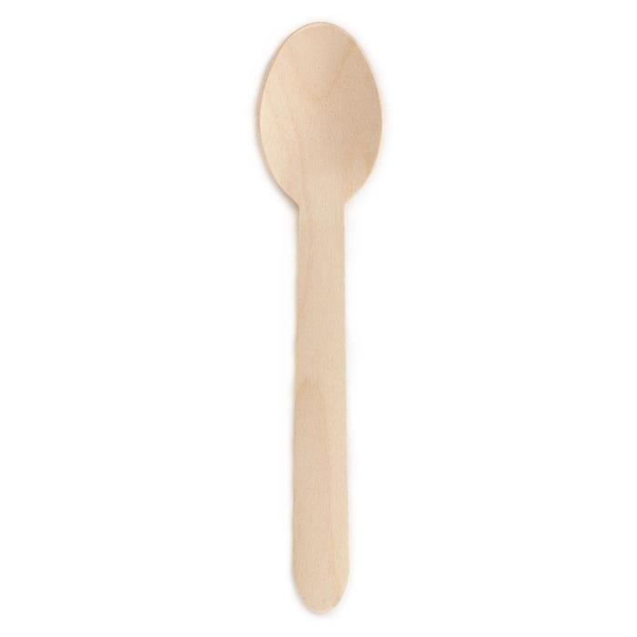 1000 Cuillères à dessert en bois 110 mm