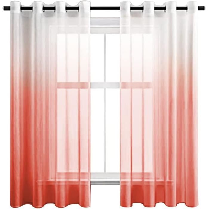 GEDAEUBA Rideau Occultant Thermiques Coquelicot Rouge - Lot de 2