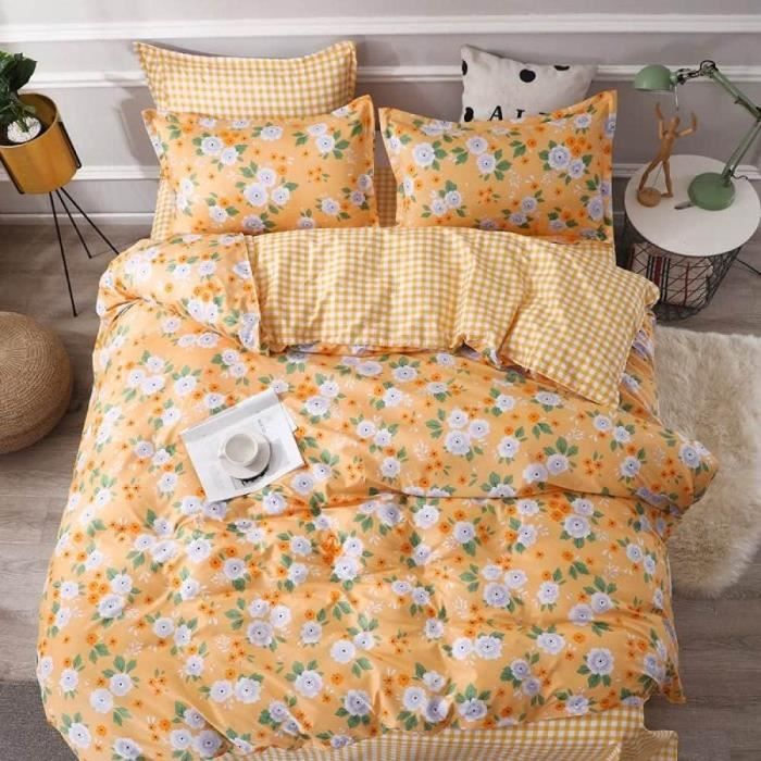 Housse de Couette Bleue et Rose