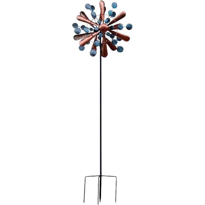 Moulins à Vent Décoratifs De Jardin En Métal - Motifs Fées Et Fleurs, Hauteur 110 Cm | Décoration Extérieure Résistante Aux Intempéries