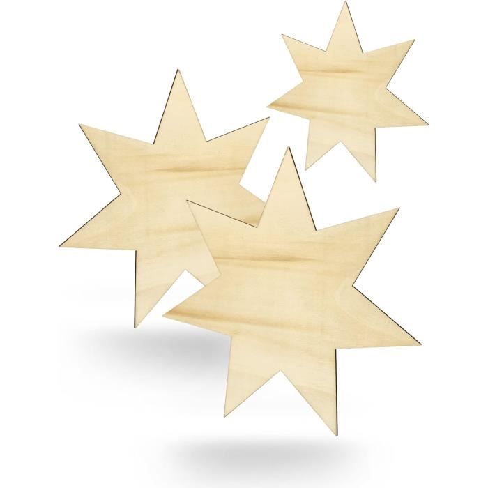 Grande Étoile Déco Rustique 24x24” – Bois Et Baies – 4 Juillet / America (Fait Main)