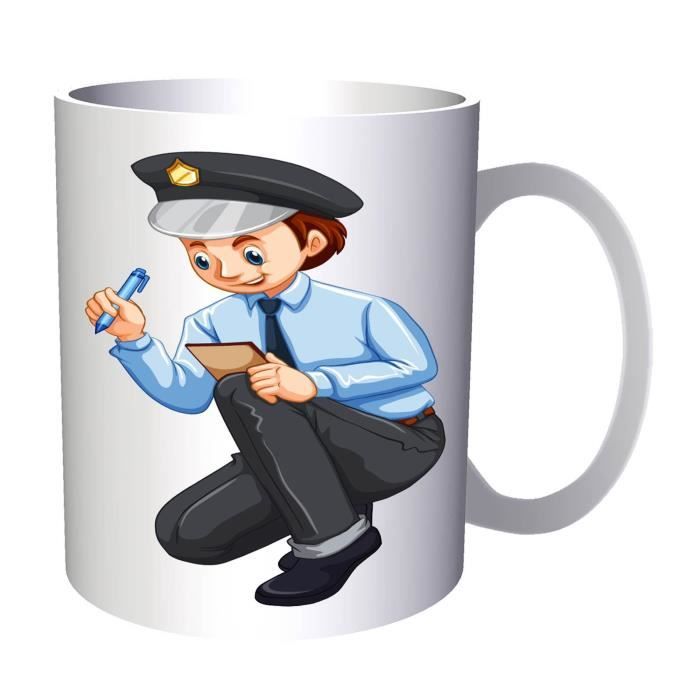 33 Cl Tasse Police Lady Officer Redige Un Ticket 33 Cl Tasse G224 Cdiscount Maison