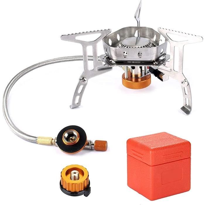 Réchaud Camping Wadeo 6800w Réchaud Gaz Camping 6800W - Allumage Piézo - Pliable & Coupe-vent Réchaud Pour Camping Decathlon