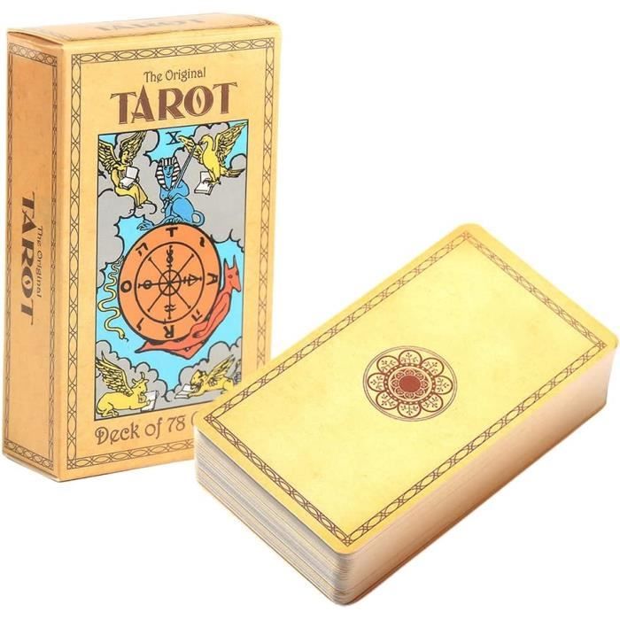 CBOSNF Rois Tarot 78pcs Carte Tarot Divinatoire Débutant Rois Cartes Tarot  Divinatoire du Destin Jeux de Carte Solitaire Drôle Version Anglaise pour