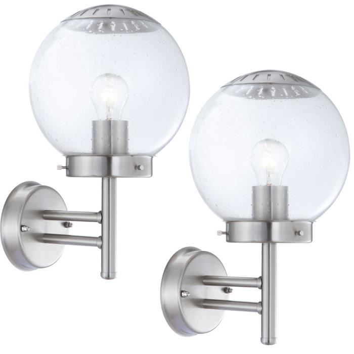 2er Set Mur façades Up Down Luminaire extérieur Acier Inoxydable Balcon Big Light