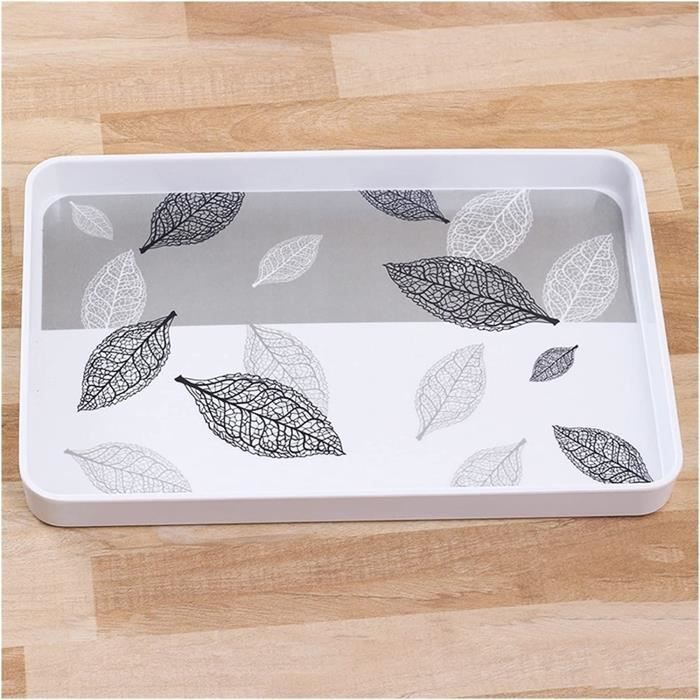 Plateau De Service Et De Décoration Vintage En Aspect Acier Inoxydable