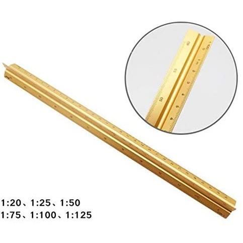 Règle Triangulaire Aluminium 30 Cm OUDQFCJ – Échelles 1:20, 1:50, 1:75, 1:100, 1:125 Pour Architectes Et étudiants