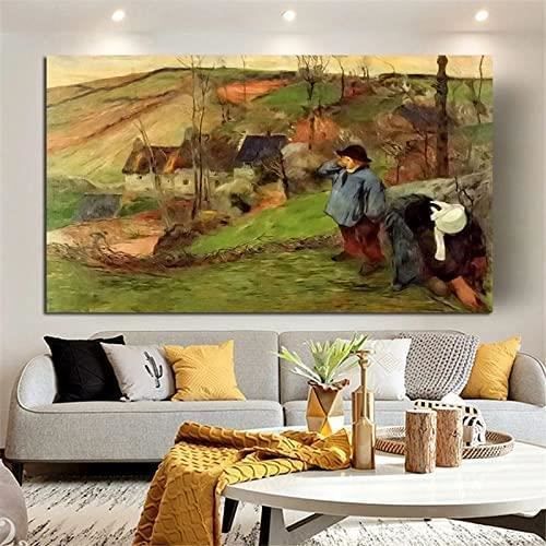 Tableau Murale Paul Gauguin Bretagne Paysage Toile Tableau Murale Art  Nordique Figure Tableaux avec cadre 50x70cm[8519] - Cdiscount Maison