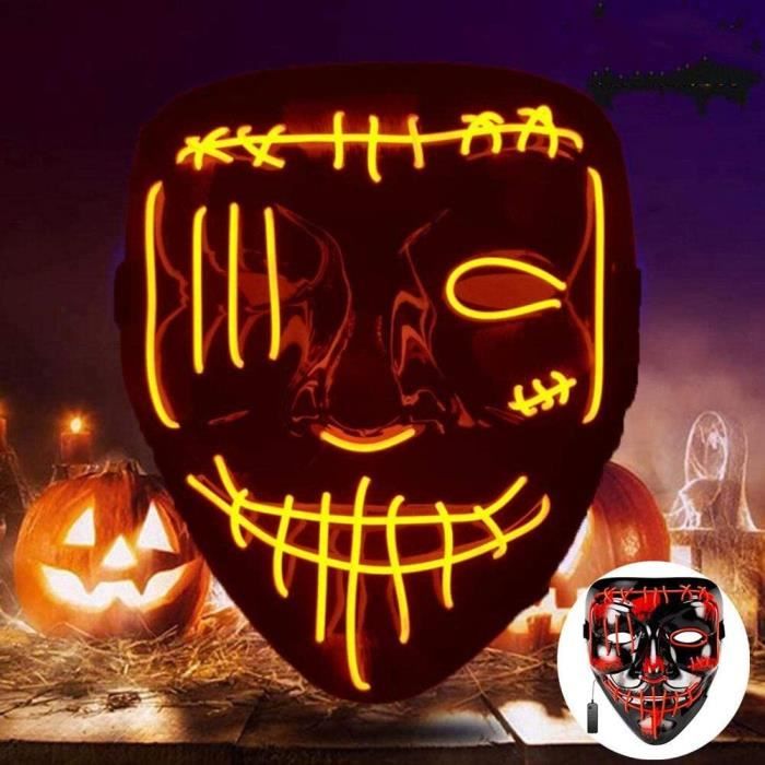 Masque D'halloween Couleur Mixte Masque Led Masque De Fête Masques