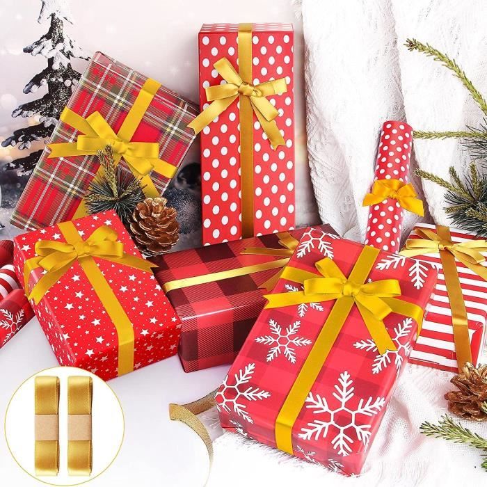 Papier Cadeaux Noel, 12 Feuilles Emballage Cadeau Noel avec