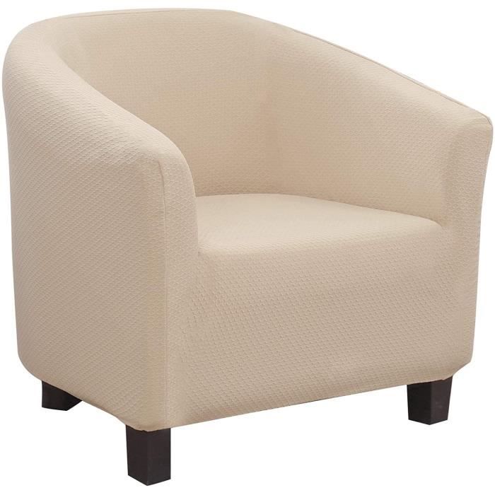 Housse De Fauteuil Club Ou Tub Extensible - Jacquard Stretch Bleu - Protecteur De Siège Lavable - GEBIN