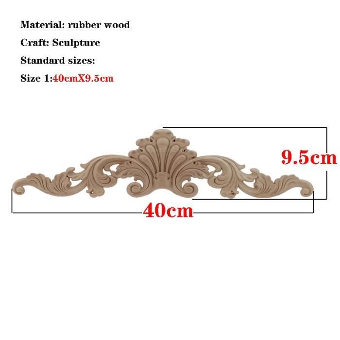 Ornement bois sculpté motif rose pour meuble