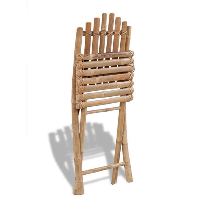 BET Mobilier à dîner dextérieur pliable 5 pcs Bambou BET9306191804931