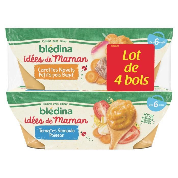 Blédina Idées de Maman, Repas bébé dès 6 Mois, Légumes & Boeuf