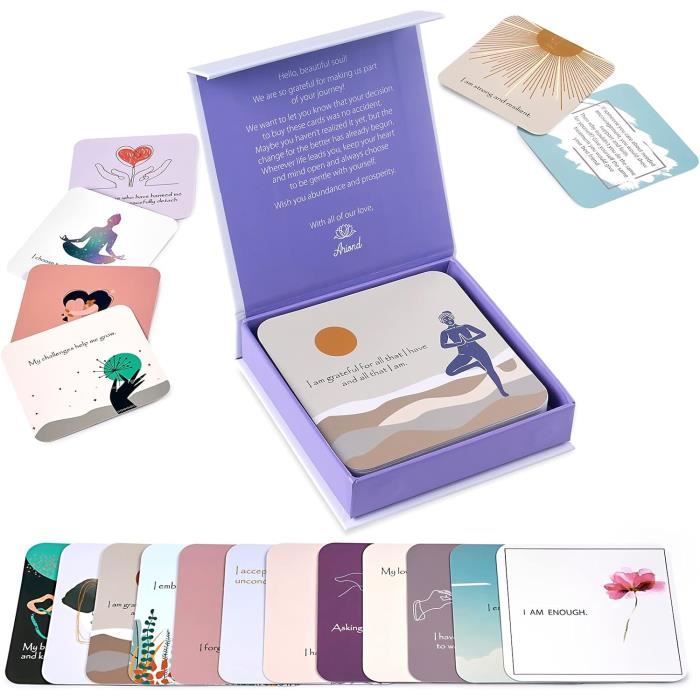 Cartes D'Affirmations Positives Pour Femme | Cartes De Motivation Avec ...