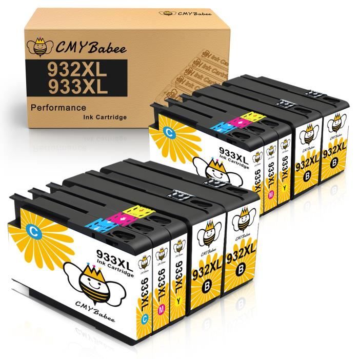 8-Pack HP 932XL/933XL Ink Cartridges - Compatible With OfficeJet 6100, 6600, 6700, 7110, 7610 & More