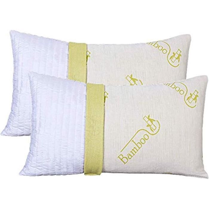 Oreiller GENERIQUE M9588 : Oreiller Fibre De Bambou 40 X 70 Cm Anti-transpiration - Anti-acariens