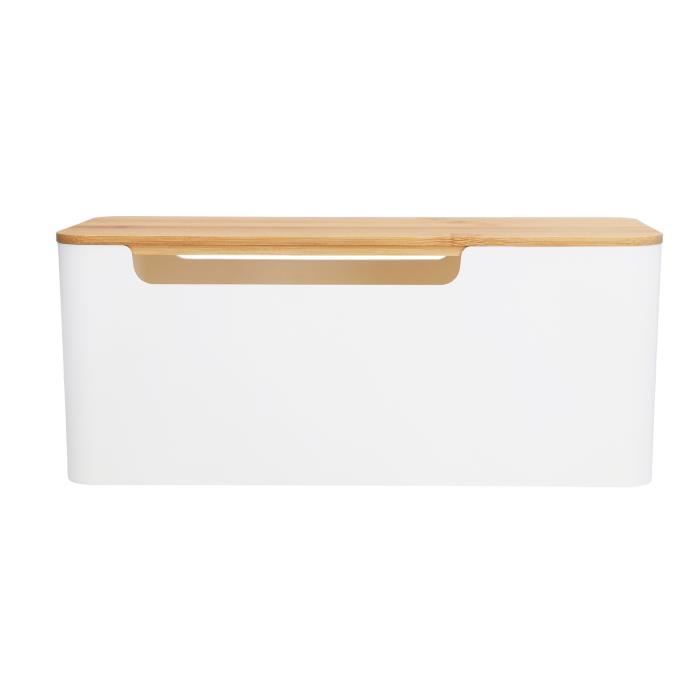 Boîte De Rangement Pour Câbles - Cache Fils Désordonnés, Gestion Bureau, Multiprise, ABS, 31x13.5x12.5 Cm