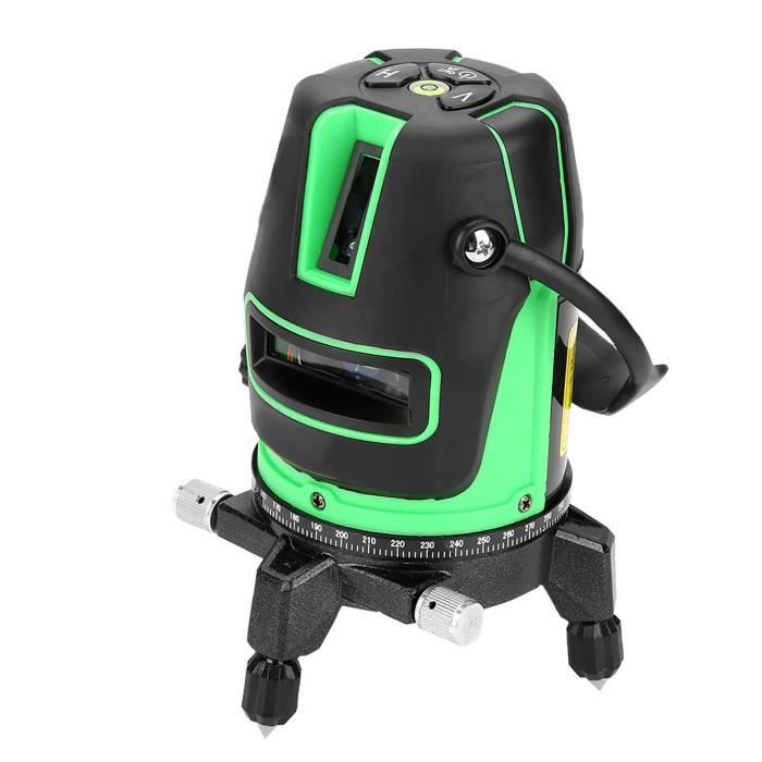 Nikou Niveau Horizontal - Point/Ligne/Croix Horizontale Alignement Vertical Réglage Outil 3 En 1 Avec Trépied Chantier