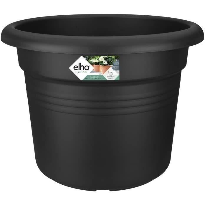 Pot de fleurs - GREEN BASICS - Plastique - Terre Cuite Doux - Rond - Ø43 8xH33 8cm - 100% récyclé - ELHO