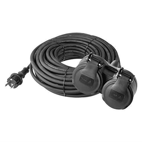 Rallonge 10m Schuko Caoutchouc Extérieur IP44 H07RN-F3G 2,5mm² EMOS - Robuste Pour Jardin Et Chantier