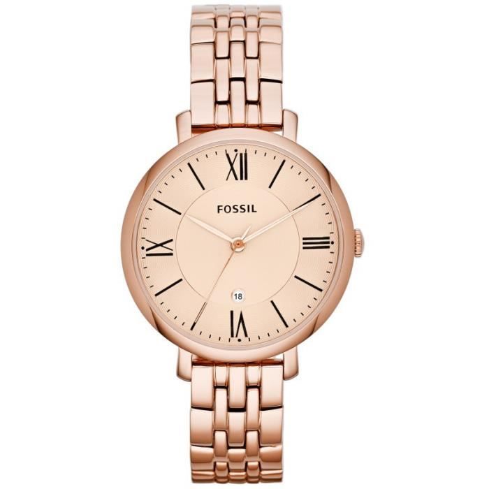 FOSSIL Montre -  - ES3435 Jacqueline - Acier inoxydable - Cadran rose - Verre min&eacute;ral 