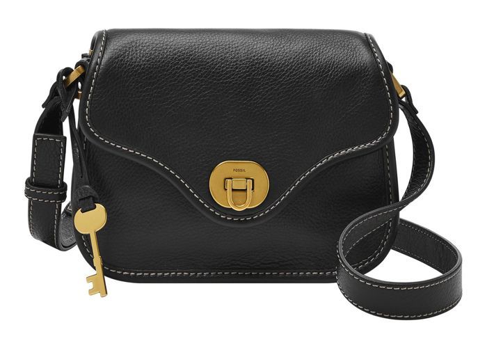 FOSSIL Sac a epaule bandouliere noir pour femme Heritage Flap Crossbody 193184 noir Cdiscount Bagagerie Maroquinerie