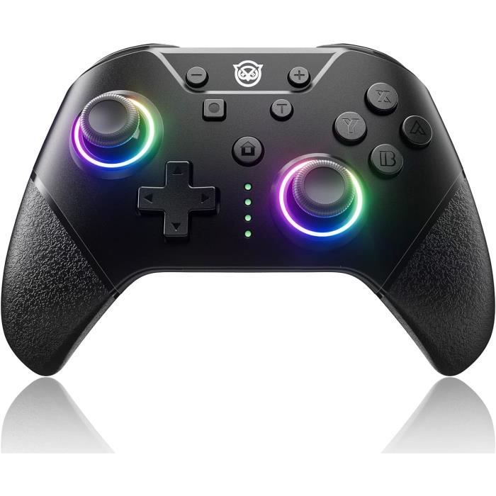 NYXI Manette Pro Switch Chaos LED sans Fil pour Switch/Switch OLED/ Lite Controller Filaire avec One Key Wake Up/Bouton Programma