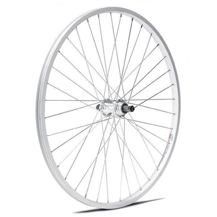 Roue arrière VTT 26 - Gurpil - Jante Cyber 10 aluminium - 7 vitesses - argenté