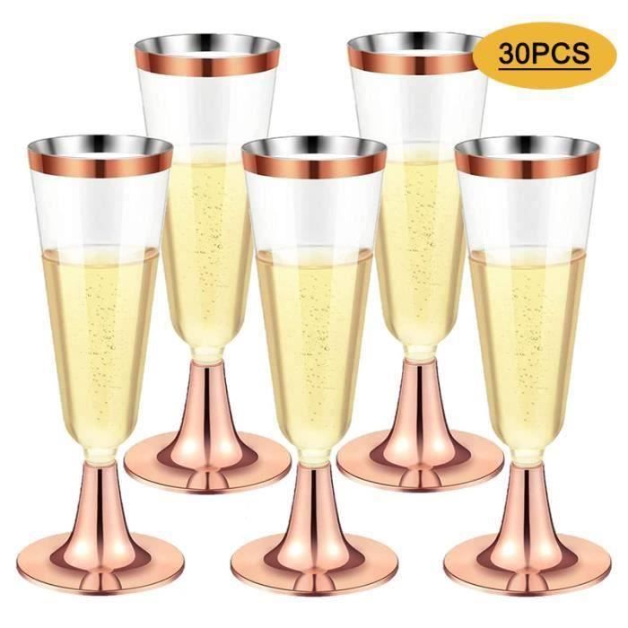 Lot De 8 Flûtes à Champagne ZOFUN - 150 Ml, Verre Renforcé, Pour Fêtes Et Réceptions