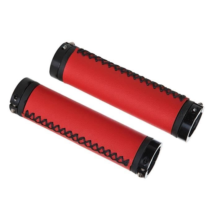 1 Paire Double Lock On Verrouillage MTB Vélo Cyclisme Poignée Bar Grips