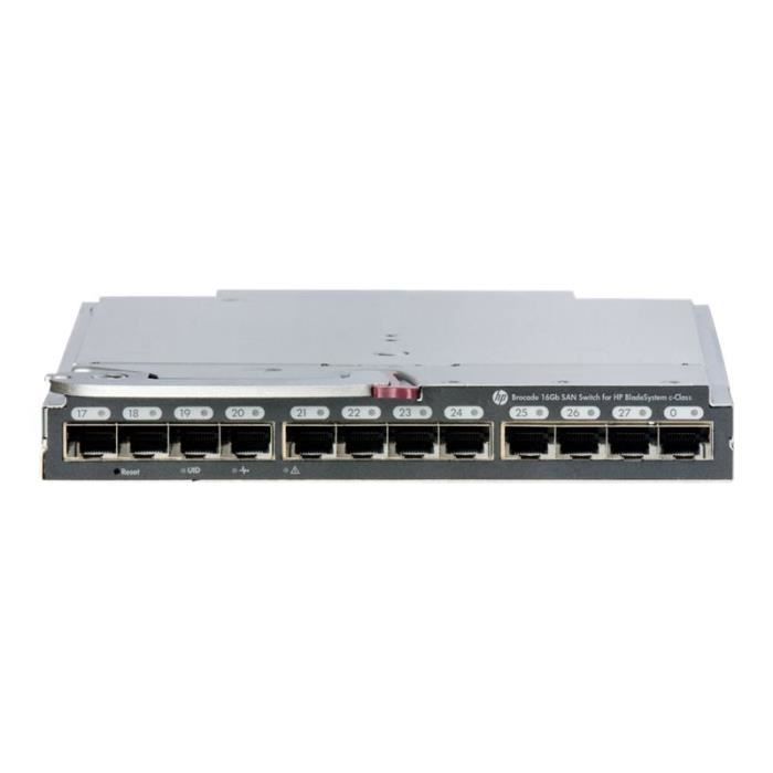 Acheter Brocade 16Gb-28 SAN Switch Power Pack+ for BladeSystem c-Class Commutateur Géré 16 x Fibre Channel 16 Gb (interne) + 12 x 16Gb… Reconditionné - 200,85 € Brocade 16Gb-28 SAN Switch Power Pack+ for BladeSystem c-Class Commutateur Géré 16 x Fibre Channel 16 Gb (interne) + 12 x 16Gb… Reconditionné - Hewlett-Packard reconditionné disponible sur Cdiscount Seconde Vie
