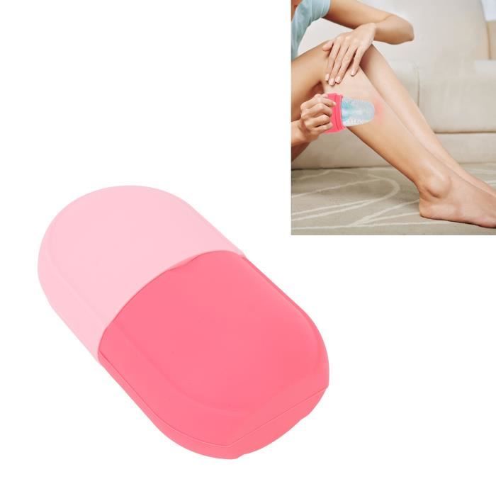 Bol Facial Pliable Silicone Rose Avec Bac à Glaçons Intégré – Bol Bain De Glace Visage Portable Et Suspendable