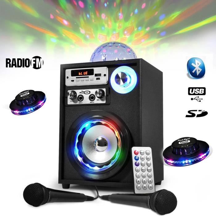 Microphone Karaoké Sans Fil Koolstar - Enceinte Bluetooth 10W, Entrée USB/SD, Batterie - Pour Fêtes, Famille, Enfants