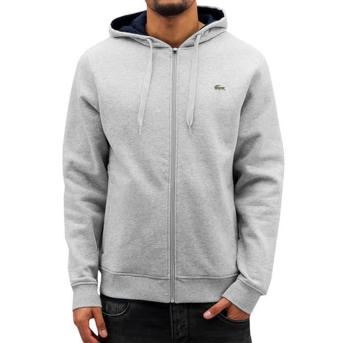 sweat zippé capuche homme lacoste