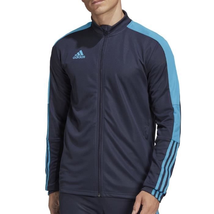 sweat zippé marine homme adidas tiro