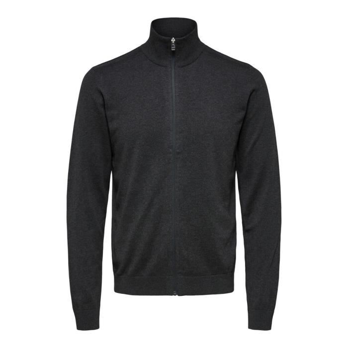 Gilet Cardigan Selected Full zip - antracit - XL