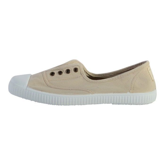 Victoria Chaussures de lifestyle femme - VICTORIA - 1915 Anglaise - Beige - Coton biologique - Lacets