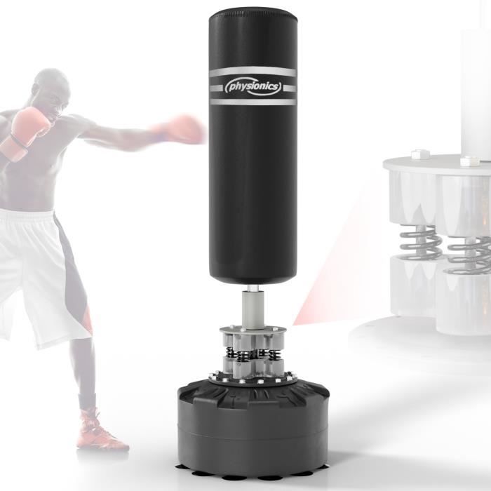 Physionics® Sac de Frappe Rempli - H 100, Ø 35 cm, Poids 26.8 kg - Punching  Bag Boxe, MMA, Muay Thai, Kickboxing, Arts Martiaux - Cdiscount Sport